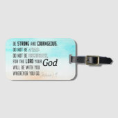 Starke und mutige Joshua 1:9 Bibelverse Gepäckanhänger (Vorderseite (Horizontal))