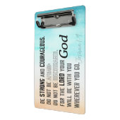 Starke und mutige Joshua 1:9 Bibelverse Mini Klemmbrett (Gewinkelt2)