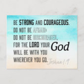 Starke und mutige Joshua 1:9 Bibelverse Postkarte (Vorderseite)
