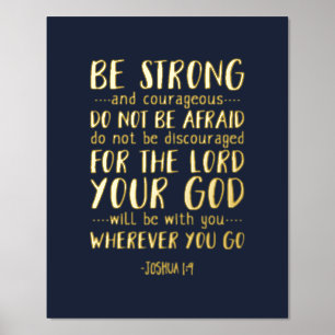 Starke und mutige, Joshua 1:9 Foliendrucke