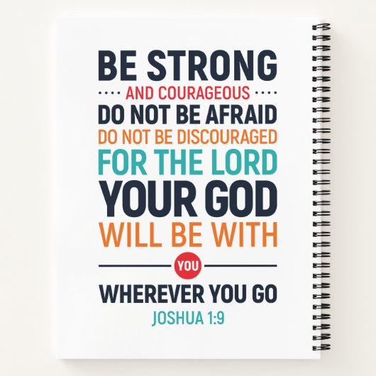 Starke und mutige, Joshua 1:9 Notizblock (Rückseite)