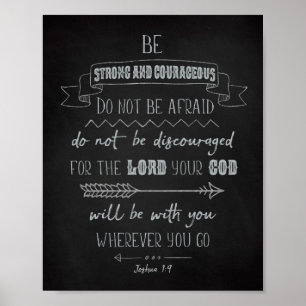 Starke und mutige, Joshua 1:9 Poster
