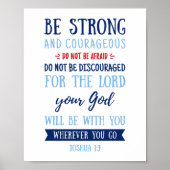 Starke und mutige, Joshua 1:9 Poster (Vorne)