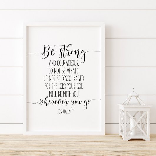 Starke und mutige, Joshua 1:9 Poster