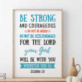 Starke und mutige, Joshua 1:9 Poster