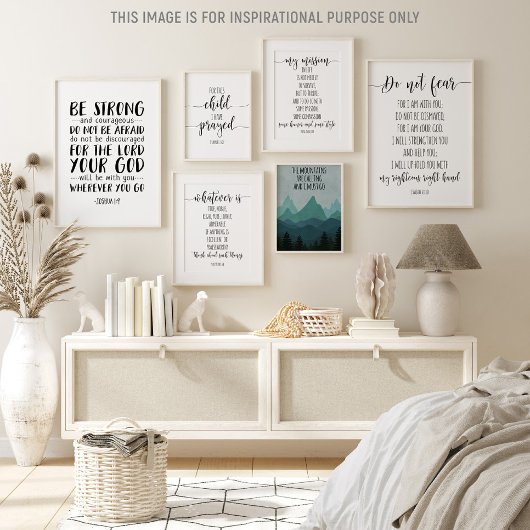 Starke und mutige, Joshua 1:9 Poster