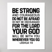 Starke und mutige, Joshua 1:9 Poster (Vorne)
