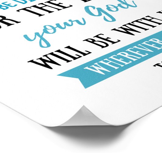 Starke und mutige, Joshua 1:9 Poster (Ecke)