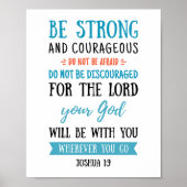 Starke und mutige, Joshua 1:9 Poster (Vorne)