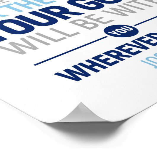 Starke und mutige, Joshua 1:9 Poster (Ecke)