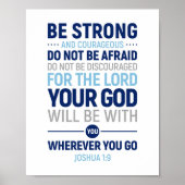 Starke und mutige, Joshua 1:9 Poster (Vorne)