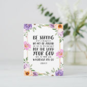 Starke und mutige, Joshua 1:9 Postkarte (Stehend Vorderseite)