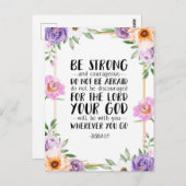 Starke und mutige, Joshua 1:9 Postkarte (Vorne/Hinten)