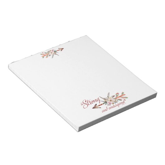 Starke und mutige notizblock (angewinkelt)