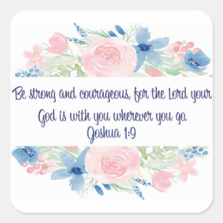 Starke und mutige quadratischer aufkleber