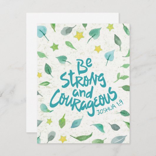 Starke und mutige religiöse Postkarten (Vorne/Hinten)