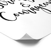 Starke und mutige Schrift drucken Poster (Ecke)