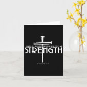 Stärke und Nagelkreuz Christliche Verse Karte (Gelbe Blume)