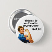 Stärke und Power des Frauen-Knopfes Button (Vorne & Hinten)