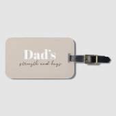 Stärke und Schläge des Vaters - Geschenk des Vater Gepäckanhänger (Vorderseite (Horizontal))