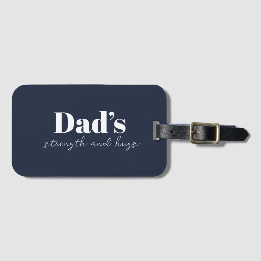 Stärke und Schläge des Vaters - Geschenk des Vater Gepäckanhänger (Vorderseite (Horizontal))