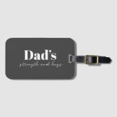 Stärke und Schläge des Vaters - Geschenk des Vater Gepäckanhänger (Vorderseite (Horizontal))