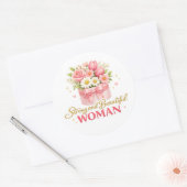 Starke und schöne Frauen Runder Aufkleber (Umschlag)