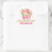 Starke und schöne Frauen Runder Aufkleber (Tasche)
