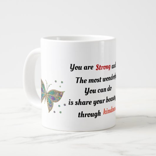 Starke und schöne Jumbo-Tasse (Vorderseite Links)