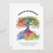 Stärke und Widerstandsfähigkeit Positive Affirmati Feiertagskarte (Vorne/Hinten)