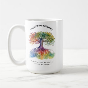 Stärke und Widerstandsfähigkeit Positive Affirmati Kaffeetasse