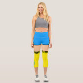 Starke Unterstützung der ukrainischen Flaggen-Legg Capri Leggings (Vorderseite)