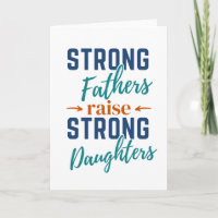Starke Väter heben starke Daughters Card auf