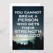 Stärke von der Gottekarte Einladung (Vorne/Hinten)