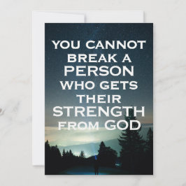 Stärke von der Gottekarte Einladung