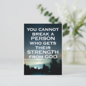 Stärke von Gott Postkarte (Stehend Vorderseite)