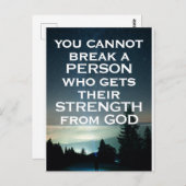 Stärke von Gott Postkarte (Vorne/Hinten)