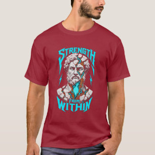 Stärke von innen Grafik auf altem Büsten T-Shirt f