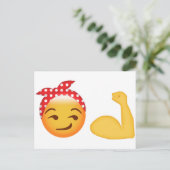 Starke weibliche Emoji Postkarte (Stehend Vorderseite)