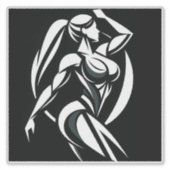 Starke weibliche Fitness Personal Training Minimal Aufkleber (Vorderseite)