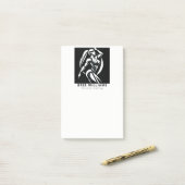 Starke weibliche Fitness Personal Training Minimal Post-it Klebezettel (Auf Schreibtisch)