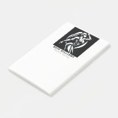 Starke weibliche Fitness Personal Training Minimal Post-it Klebezettel (angewinkelt)