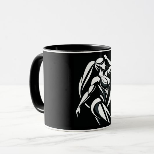 Starke weibliche Fitness Personal Training Minimal Tasse (Vorderseite Links)