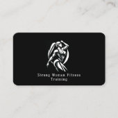 Starke weibliche Fitness Personal Training Minimal Visitenkarte (Vorderseite)