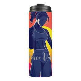 Starke weibliche Fitness Tumbler - Motivierend Wor Thermosbecher