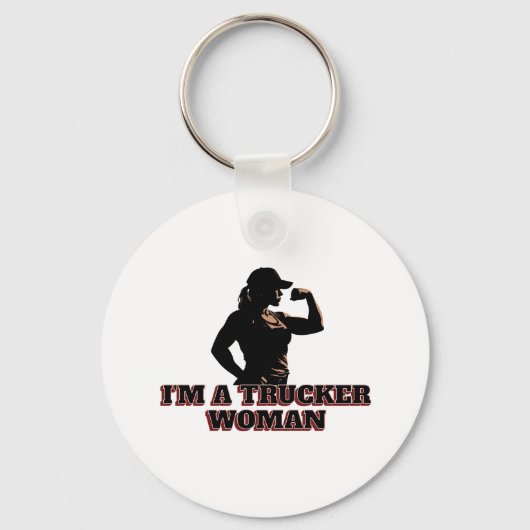 Starke weibliche LKWin Power Road Prix Schlüsselanhänger (Vorderseite)