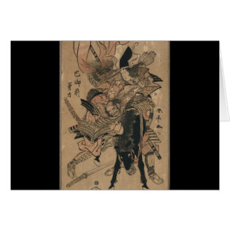 Starke weibliche Samurais, die männliche Samurais