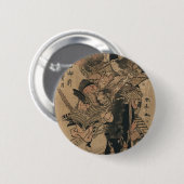 Starke weibliche Samurais, die männliche Samurais Button (Vorne & Hinten)