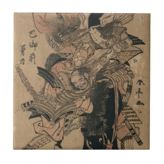 Starke weibliche Samurais, die männliche Samurais Fliese
