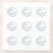 Starke Welle Glasuntersetzer (Rückseite)